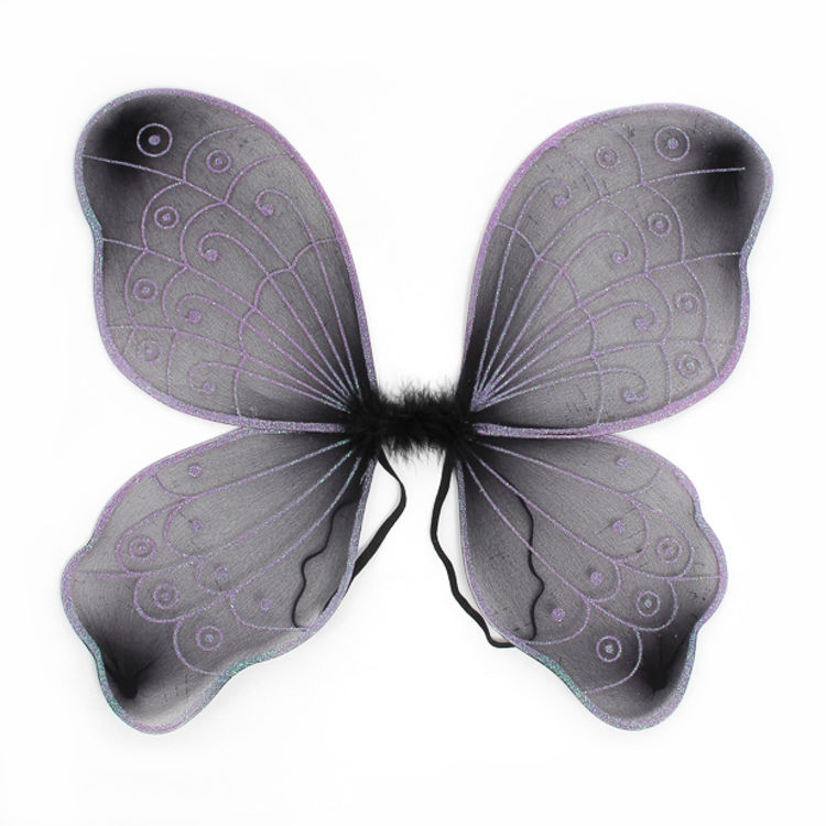 Picture of 8553 BLACK AND PURPLE FAIRY WINGS 49X39CM